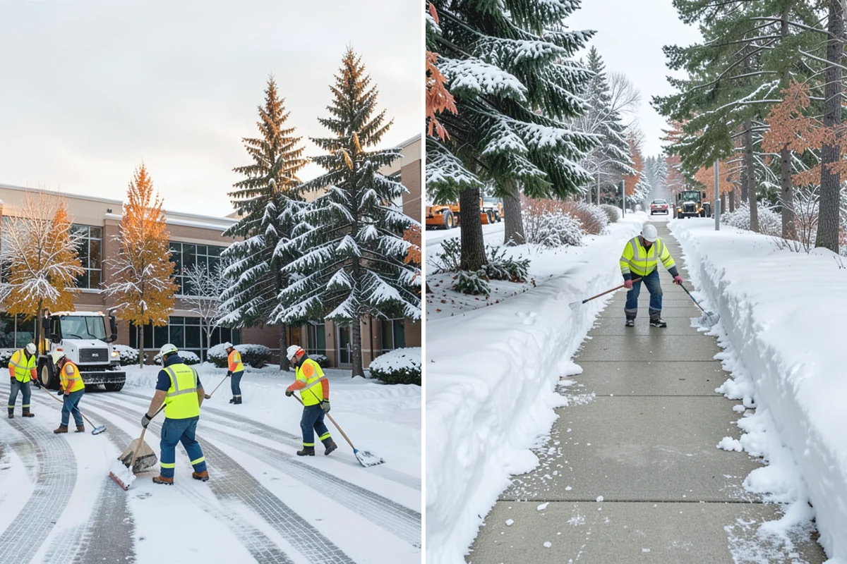Retail Store Deicing in Des Moines, King County, WA - Map the entry apron, cart paths, and parking crosswalks