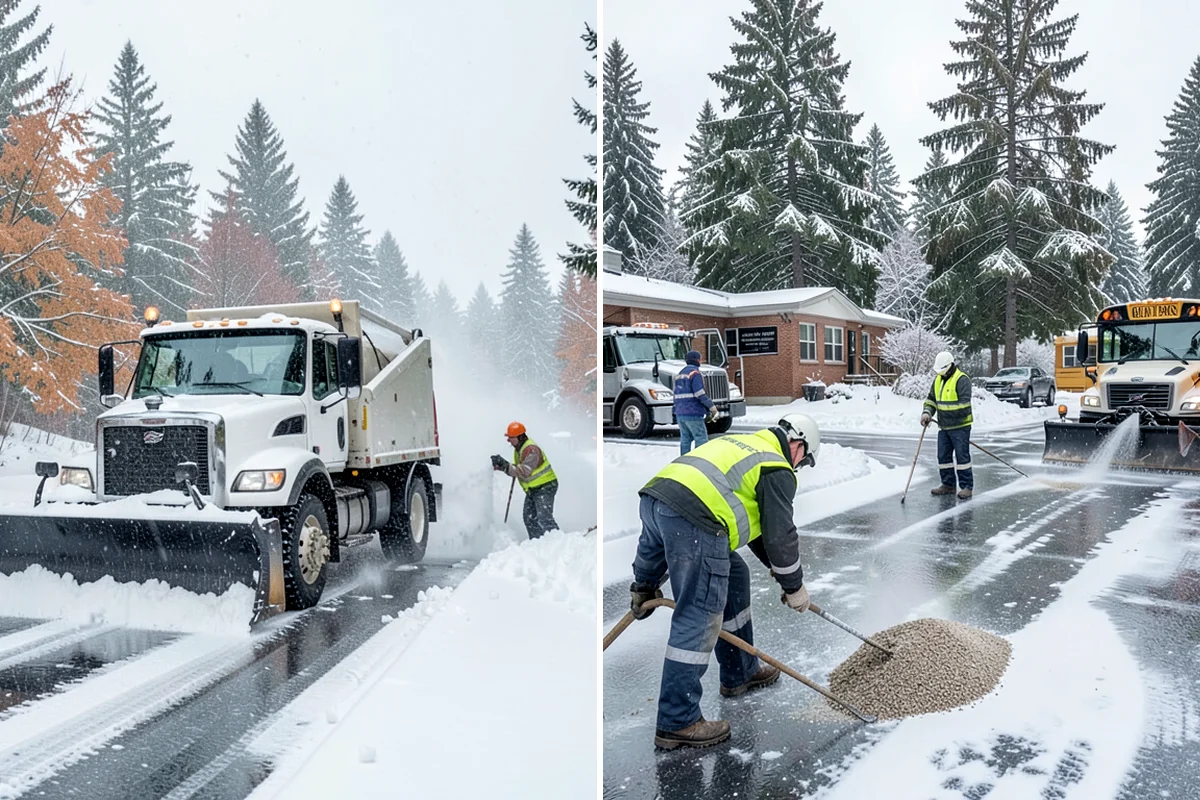 Retail Store Deicing in DuPont, Pierce County, WA - Map the entry apron, cart paths, and parking crosswalks