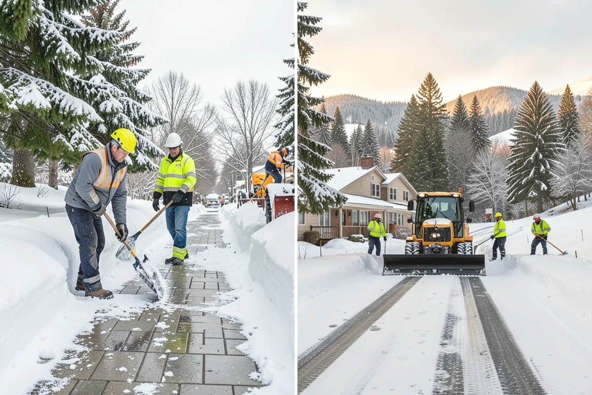 Retail Store Deicing in Duvall, King County, WA - Map the entry apron, cart paths, and parking crosswalks