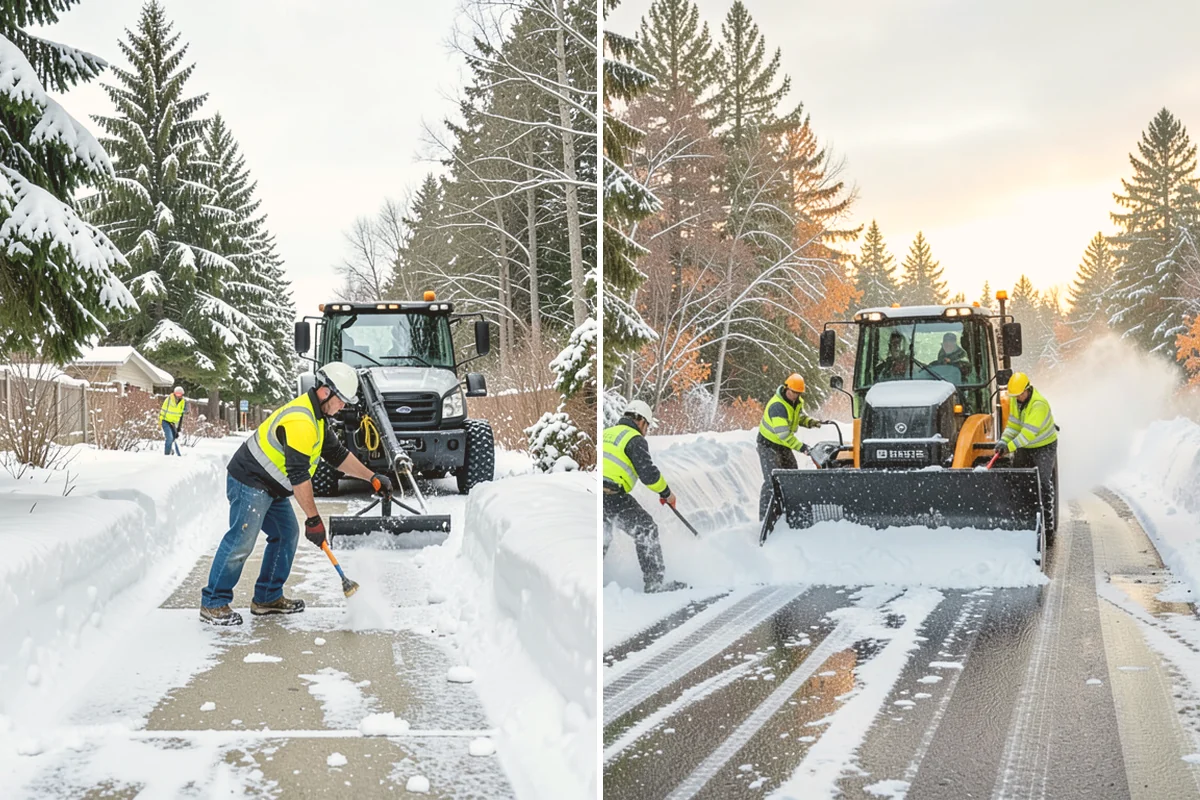 Retail Store Deicing in Eatonville, Pierce County, WA - Map the entry apron, cart paths, and parking crosswalks