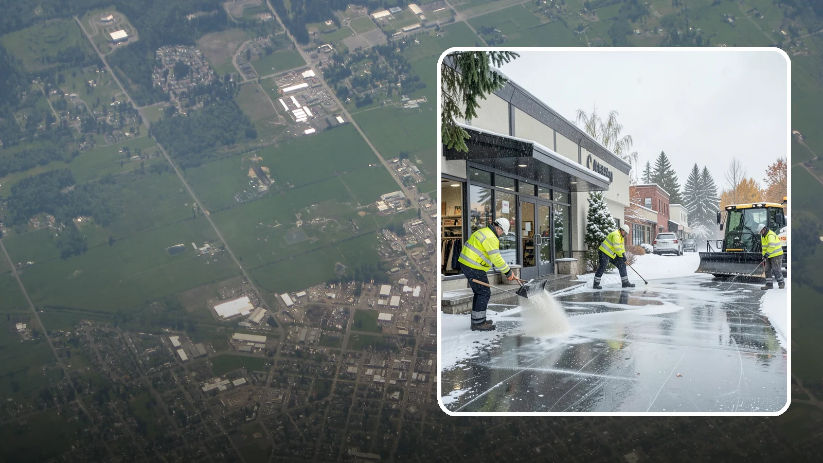 Retail Store Deicing in Enumclaw, King County, WA - Storefront-focused deicing that keeps entrances, cart corrals, and customer walkways safe and inviting when freezing rain hits a...