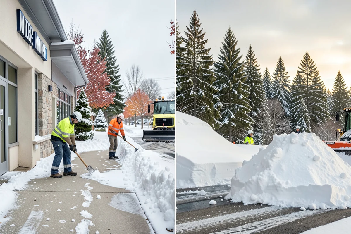 Retail Store Deicing in Enumclaw, King County, WA - Map the entry apron, cart paths, and parking crosswalks