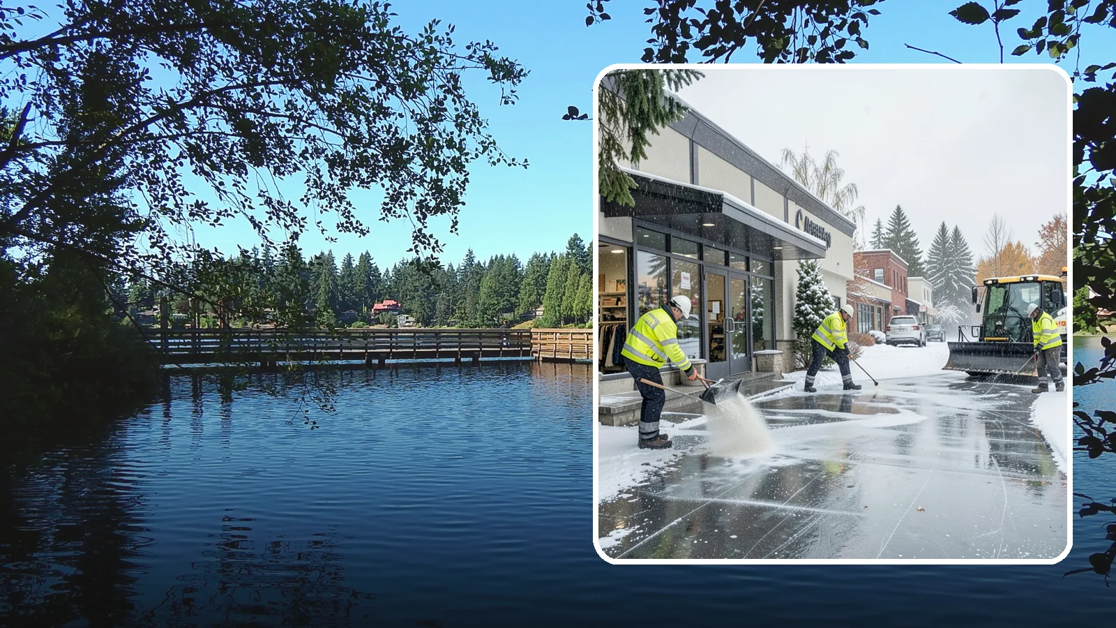 Retail Store Deicing in Federal Way, King County, WA - Storefront-focused deicing that keeps entrances, cart corrals, and customer walkways safe and inviting when freezing rain hits a...