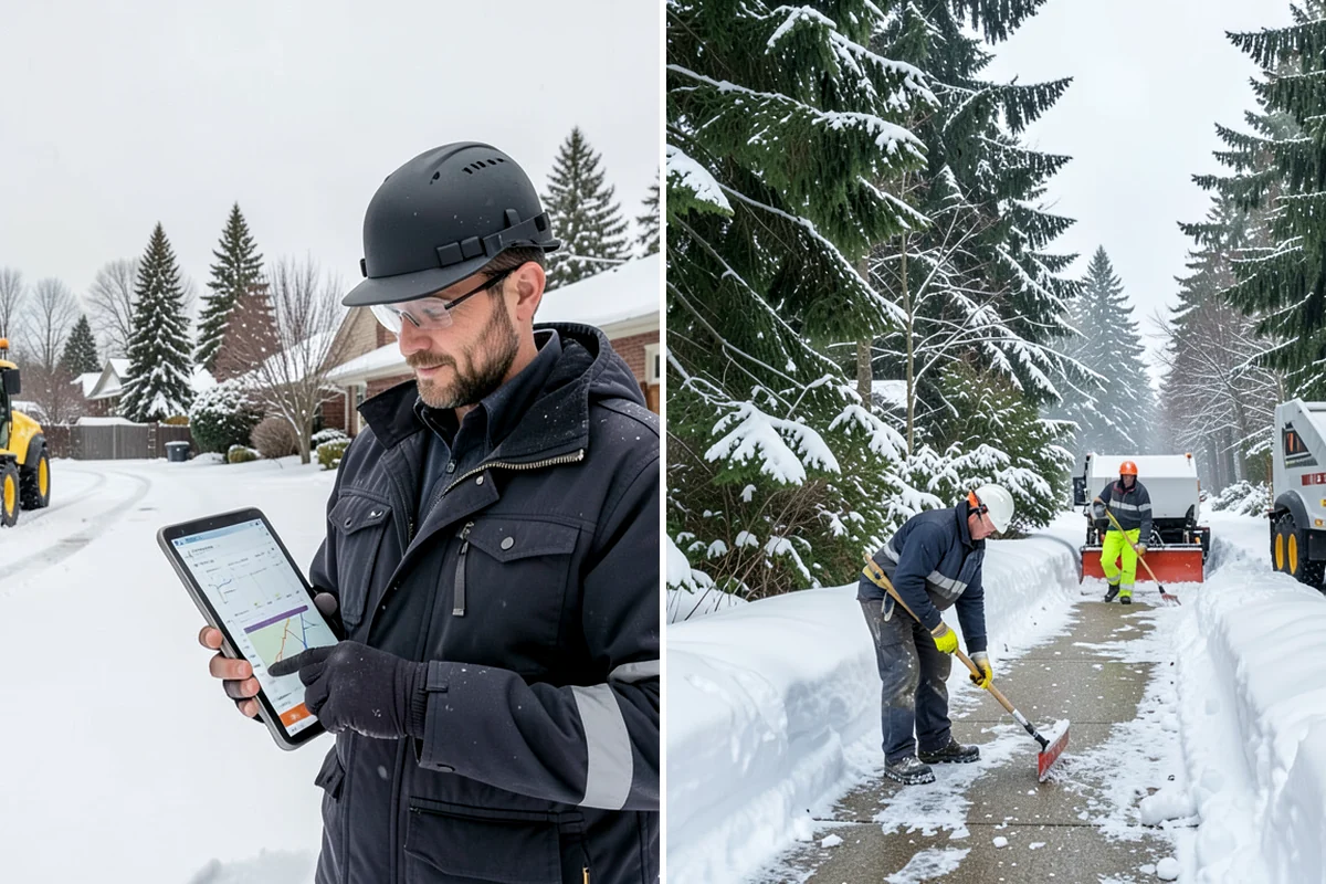 Retail Store Deicing in Federal Way, King County, WA - Map the entry apron, cart paths, and parking crosswalks