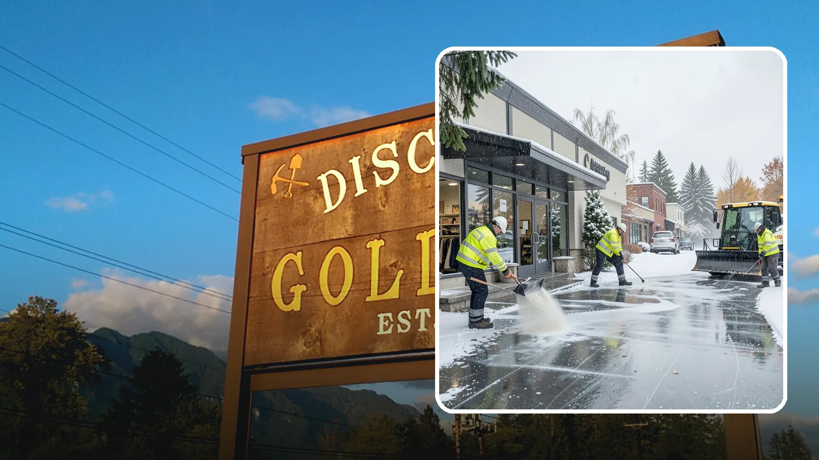 Retail Store Deicing in Gold Bar, Snohomish County, WA - Storefront-focused deicing that keeps entrances, cart corrals, and customer walkways safe and inviting when freezing rain hits a...