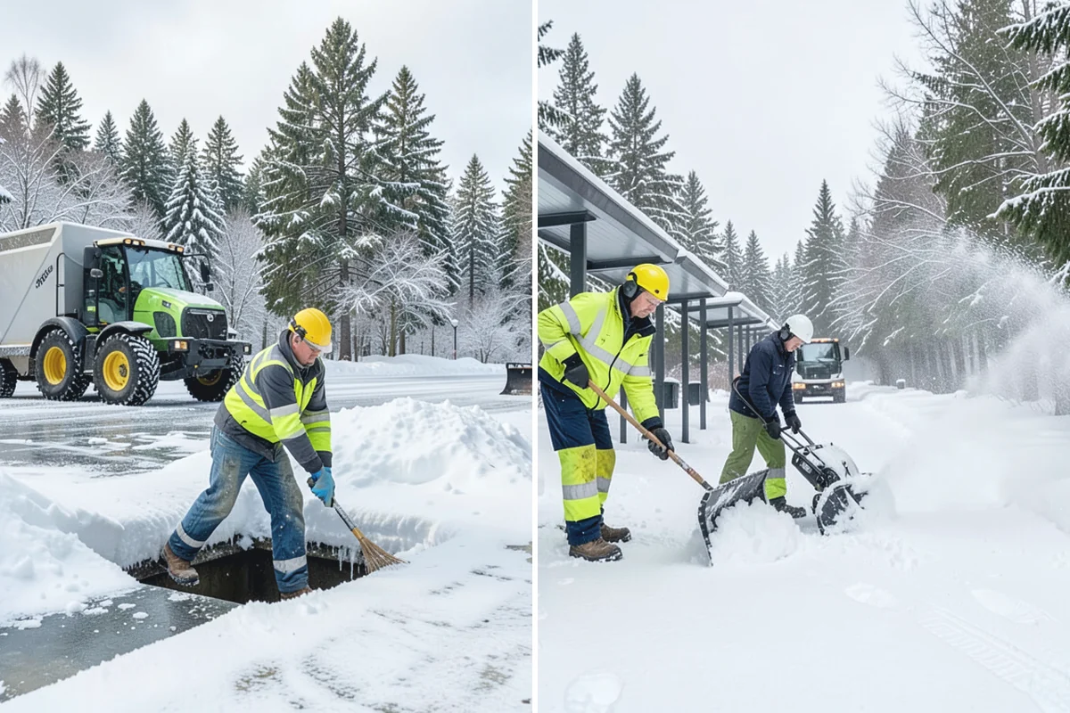Retail Store Deicing in Hamilton, Skagit County, WA - Map the entry apron, cart paths, and parking crosswalks