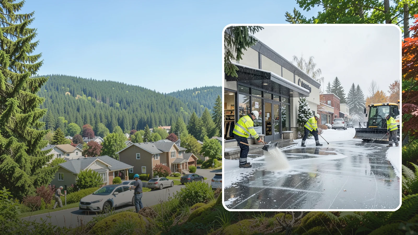 Retail Store Deicing in Index, Snohomish County, WA - Storefront-focused deicing that keeps entrances, cart corrals, and customer walkways safe and inviting when freezing rain hits a...