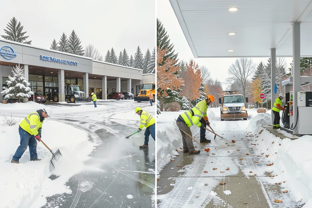 Retail Store Deicing in Index, Snohomish County, WA - Map the entry apron, cart paths, and parking crosswalks
