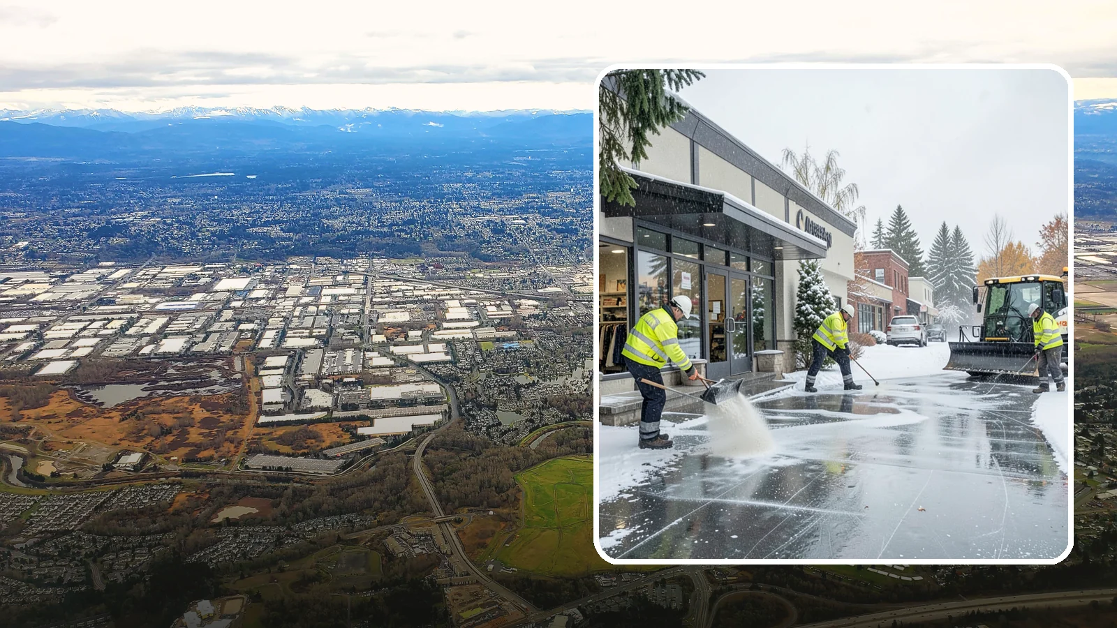 Retail Store Deicing in Kent, King County, WA - Storefront-focused deicing that keeps entrances, cart corrals, and customer walkways safe and inviting when freezing rain hits a...
