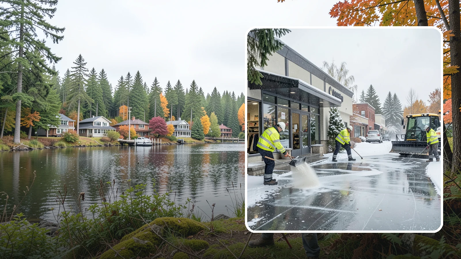 Retail Store Deicing in La Conner, Skagit County, WA - Storefront-focused deicing that keeps entrances, cart corrals, and customer walkways safe and inviting when freezing rain hits a...