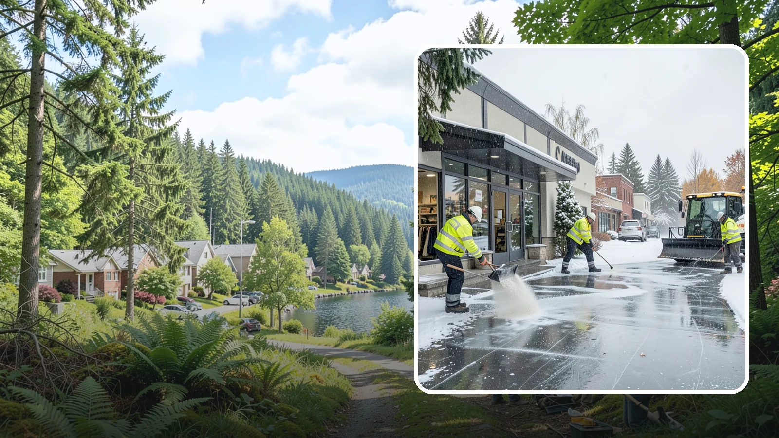 Retail Store Deicing in Lake Forest Park, King County, WA - Storefront-focused deicing that keeps entrances, cart corrals, and customer walkways safe and inviting when freezing rain hits a...