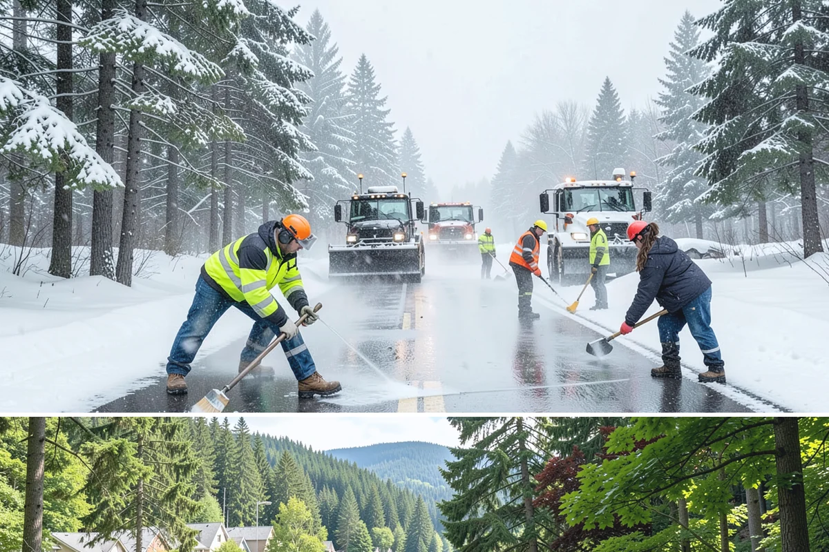 Retail Store Deicing in Lake Forest Park, King County, WA - Deicing runs through the winter retail season, peaking during the freezing-rain mornings that coincide with weekend and holiday...
