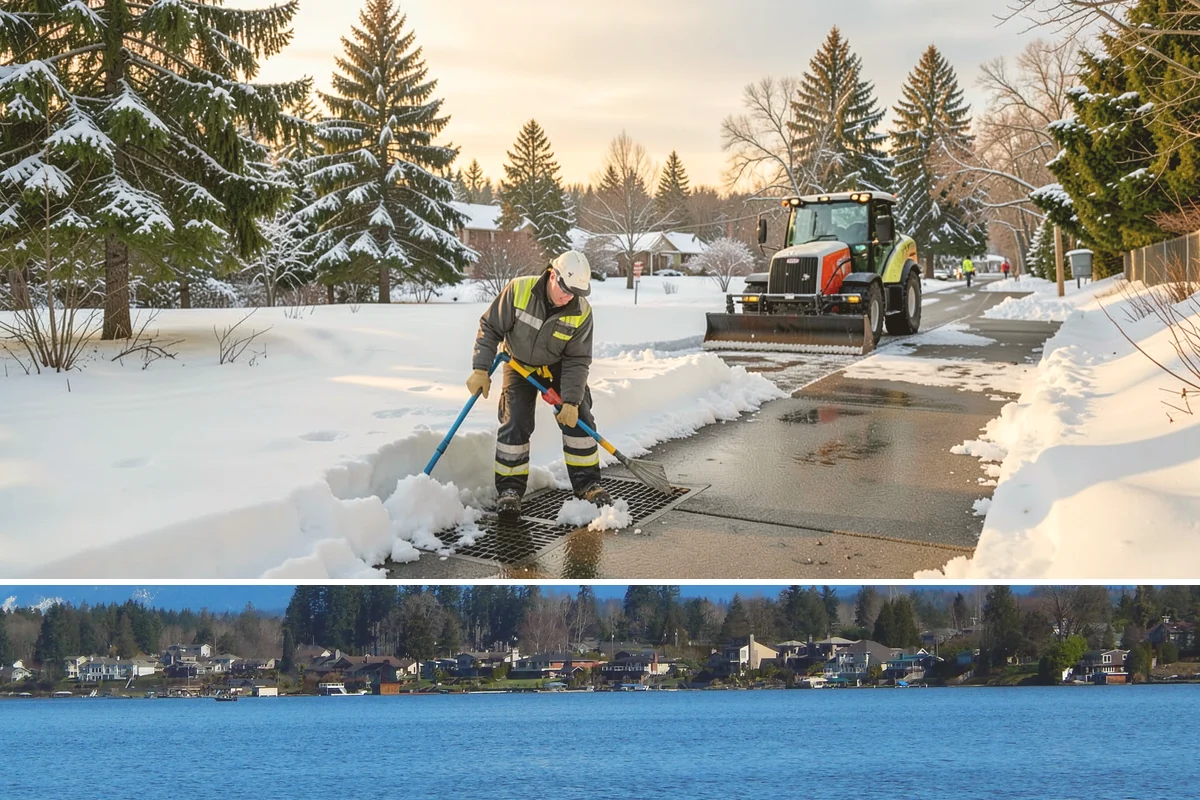 Retail Store Deicing in Lake Stevens, Snohomish County, WA - Deicing runs through the winter retail season, peaking during the freezing-rain mornings that coincide with weekend and holiday...