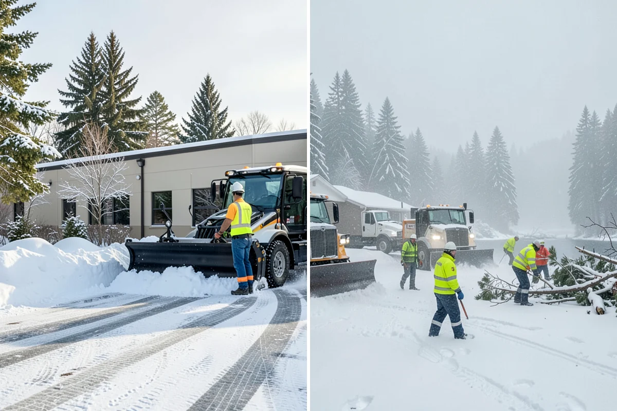 Retail Store Deicing in Lyman, Skagit County, WA - Map the entry apron, cart paths, and parking crosswalks