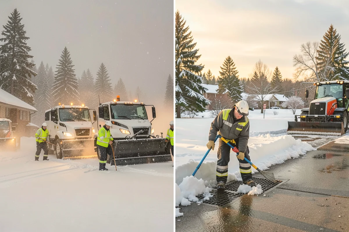 Retail Store Deicing in Lynnwood, Snohomish County, WA - Map the entry apron, cart paths, and parking crosswalks
