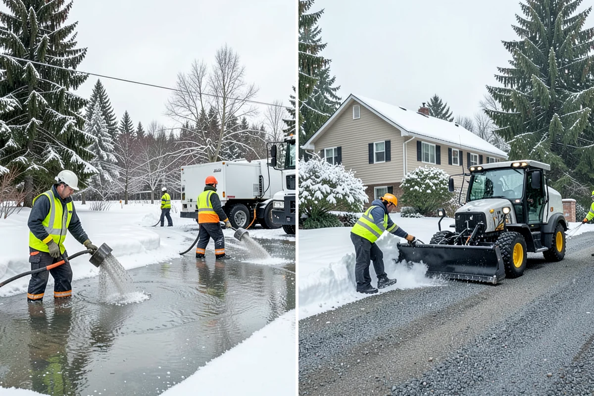 Retail Store Deicing in Maple Valley, King County, WA - Map the entry apron, cart paths, and parking crosswalks