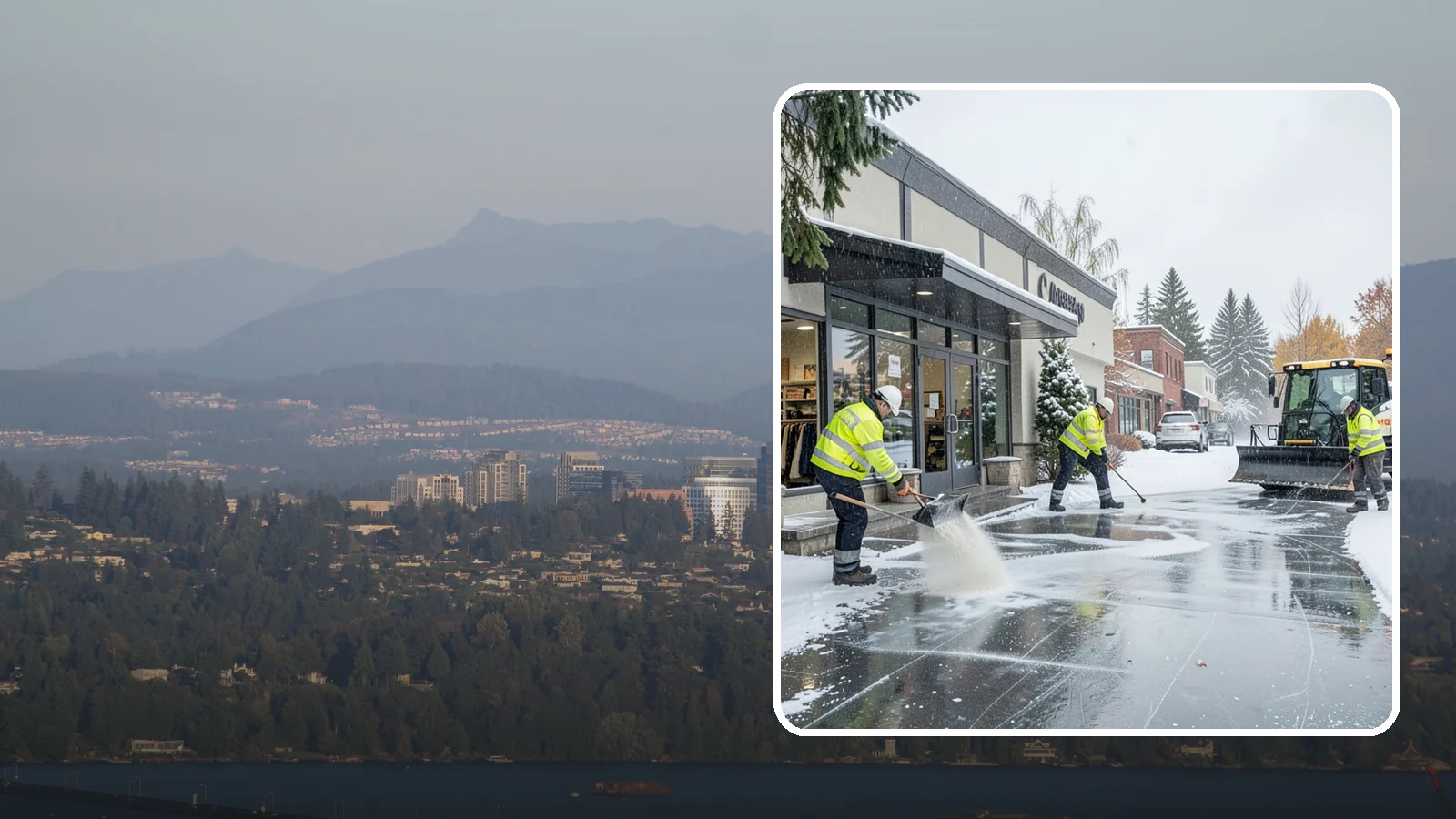 Retail Store Deicing in Medina, King County, WA - Storefront-focused deicing that keeps entrances, cart corrals, and customer walkways safe and inviting when freezing rain hits a...