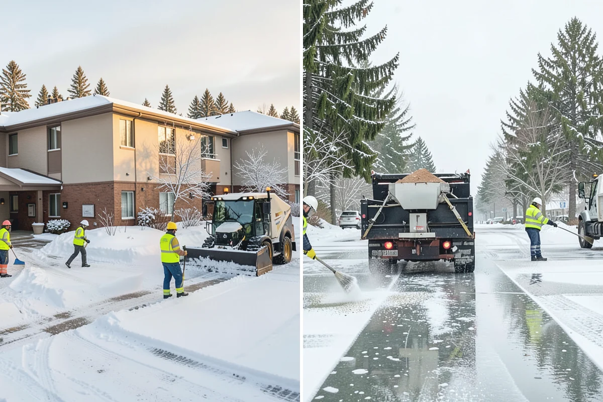 Retail Store Deicing in Medina, King County, WA - Map the entry apron, cart paths, and parking crosswalks