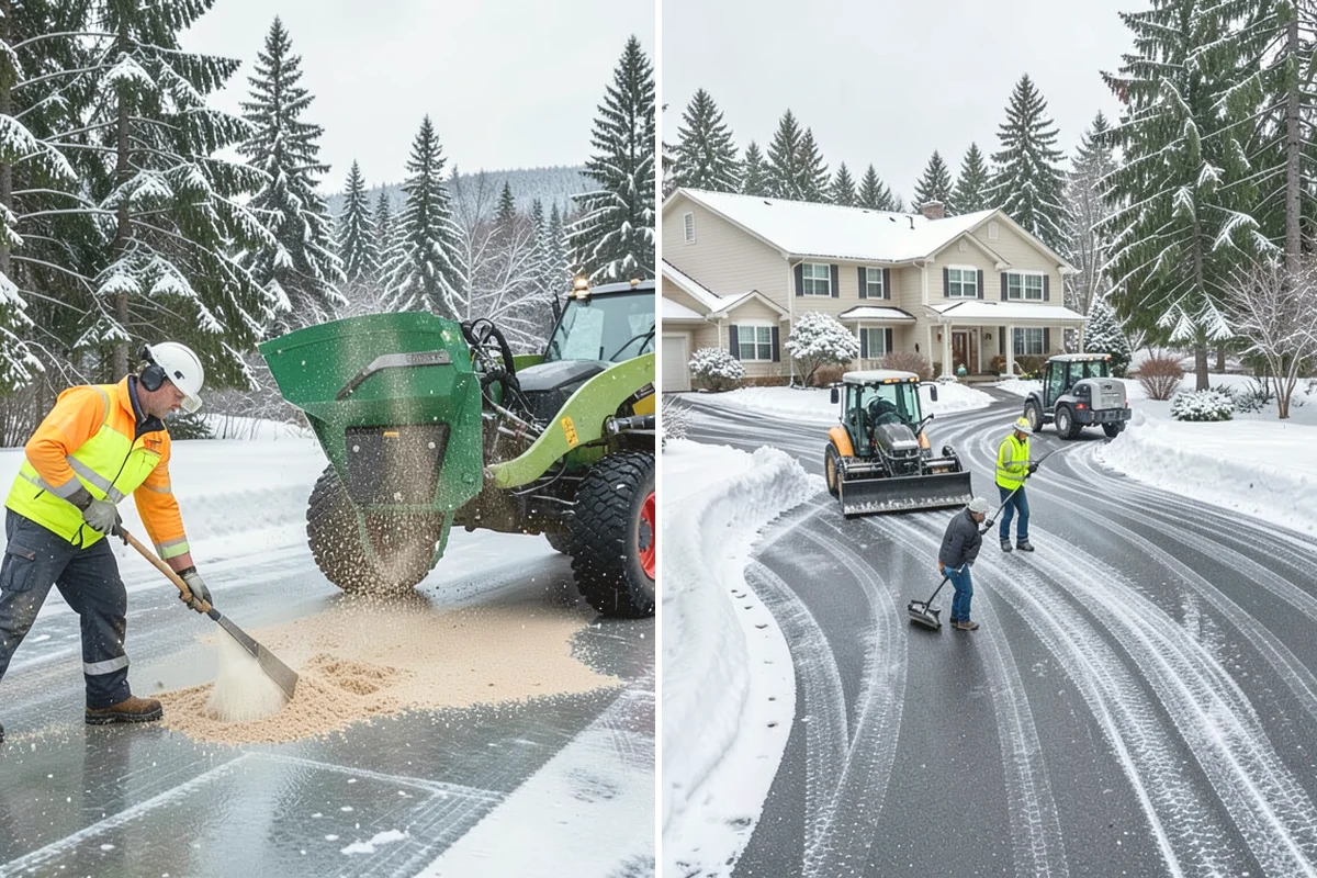 Retail Store Deicing in Mercer Island, King County, WA - Map the entry apron, cart paths, and parking crosswalks