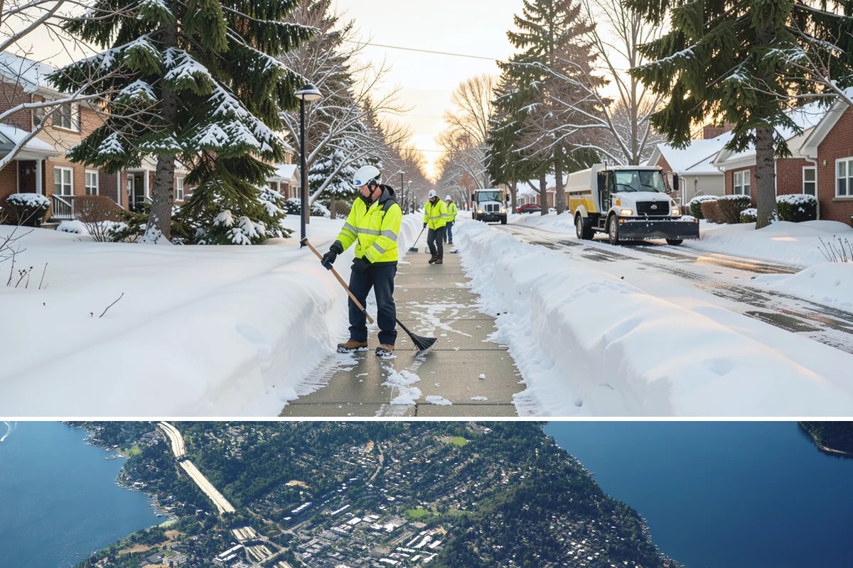Retail Store Deicing in Mercer Island, King County, WA - Deicing runs through the winter retail season, peaking during the freezing-rain mornings that coincide with weekend and holiday...
