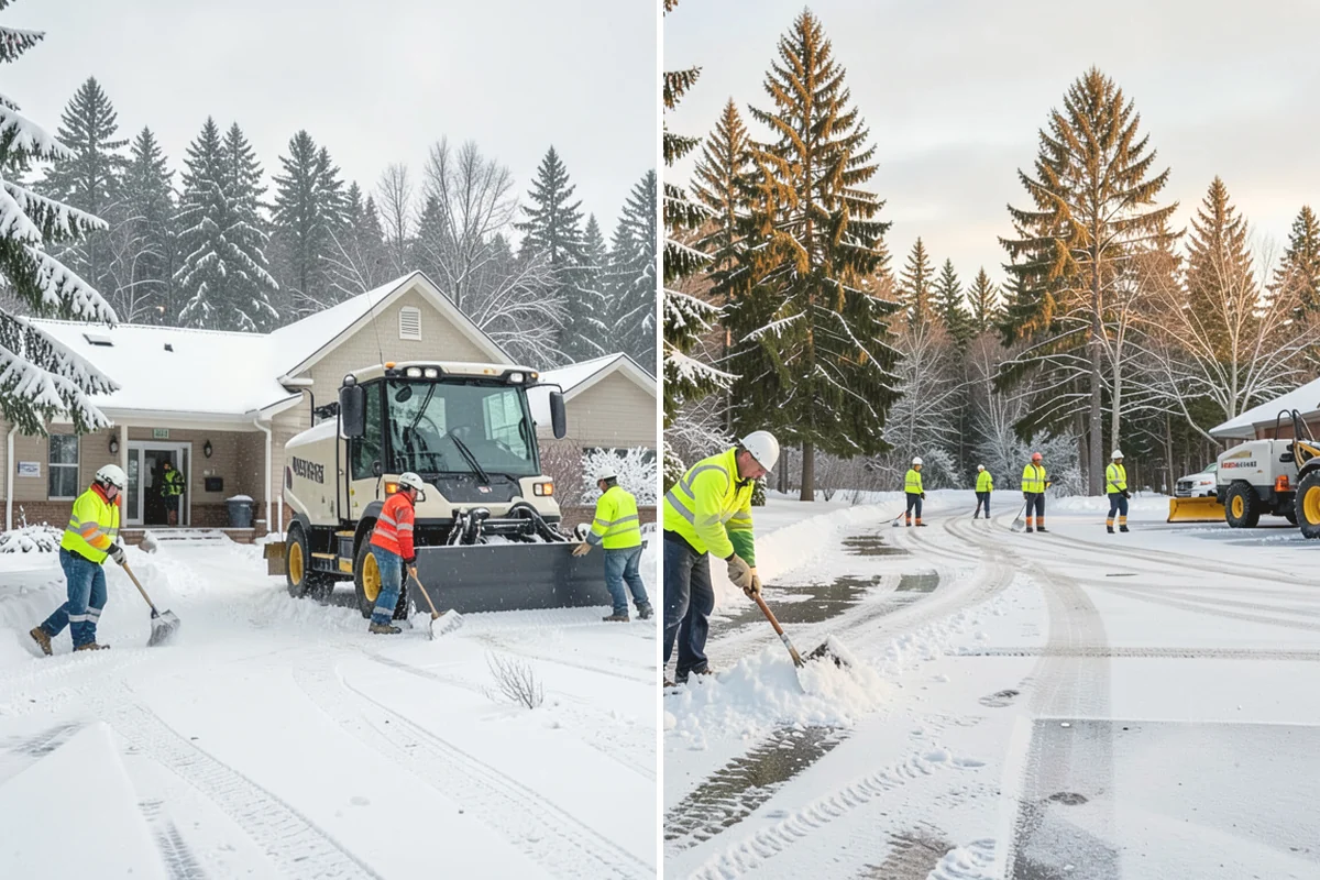 Retail Store Deicing in Mill Creek, Snohomish County, WA - Map the entry apron, cart paths, and parking crosswalks