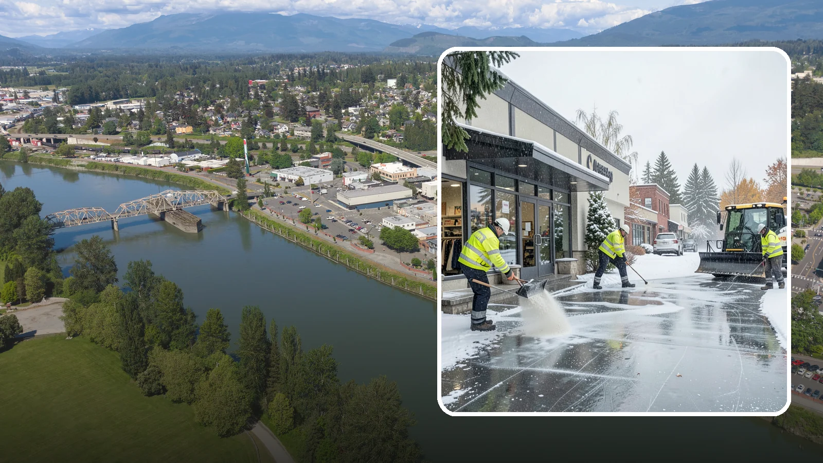 Retail Store Deicing in Mount Vernon, Skagit County, WA - Storefront-focused deicing that keeps entrances, cart corrals, and customer walkways safe and inviting when freezing rain hits a...
