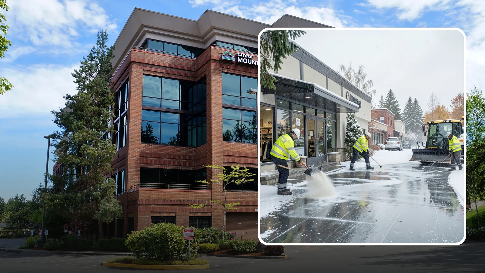 Retail Store Deicing in Mountlake Terrace, Snohomish County, WA - Storefront-focused deicing that keeps entrances, cart corrals, and customer walkways safe and inviting when freezing rain hits a...