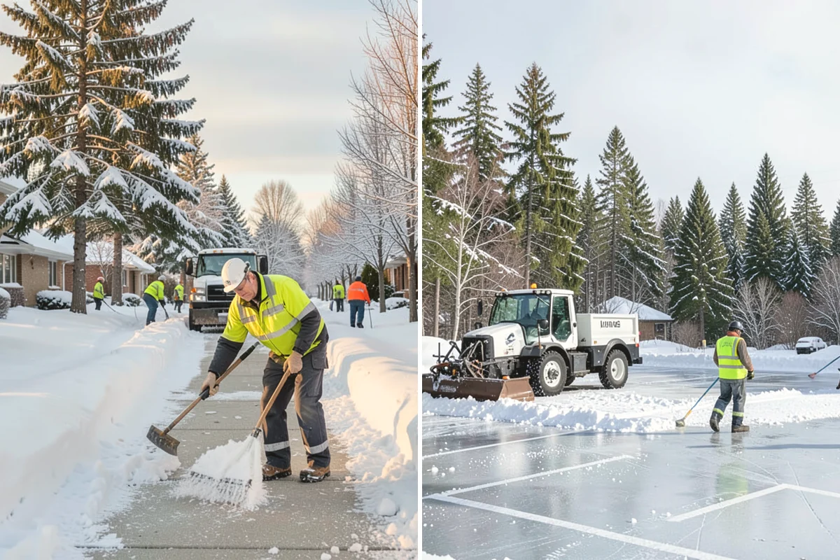 Retail Store Deicing in Mountlake Terrace, Snohomish County, WA - Map the entry apron, cart paths, and parking crosswalks