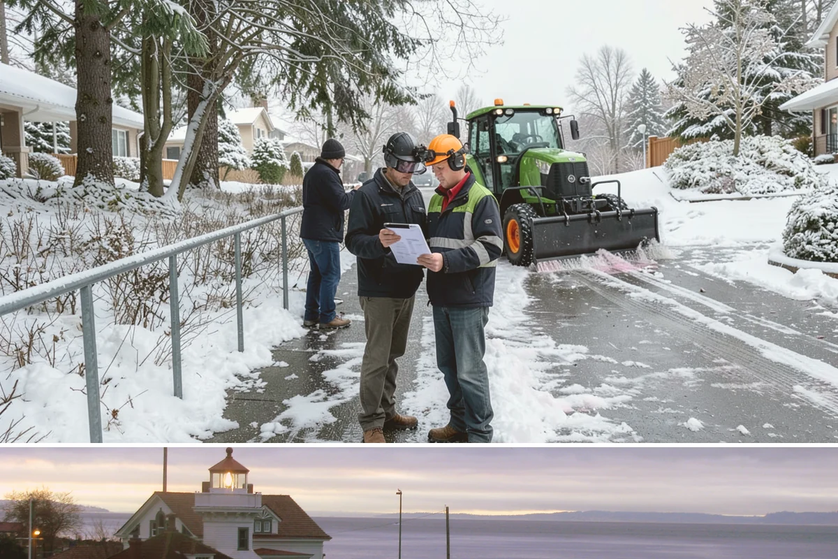 Retail Store Deicing in Mukilteo, Snohomish County, WA - Deicing runs through the winter retail season, peaking during the freezing-rain mornings that coincide with weekend and holiday...