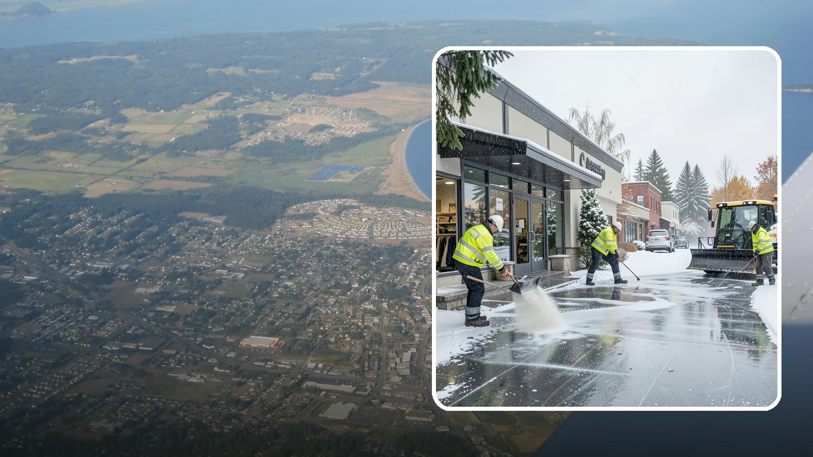 Retail Store Deicing in Oak Harbor, Island County, WA - Storefront-focused deicing that keeps entrances, cart corrals, and customer walkways safe and inviting when freezing rain hits a...