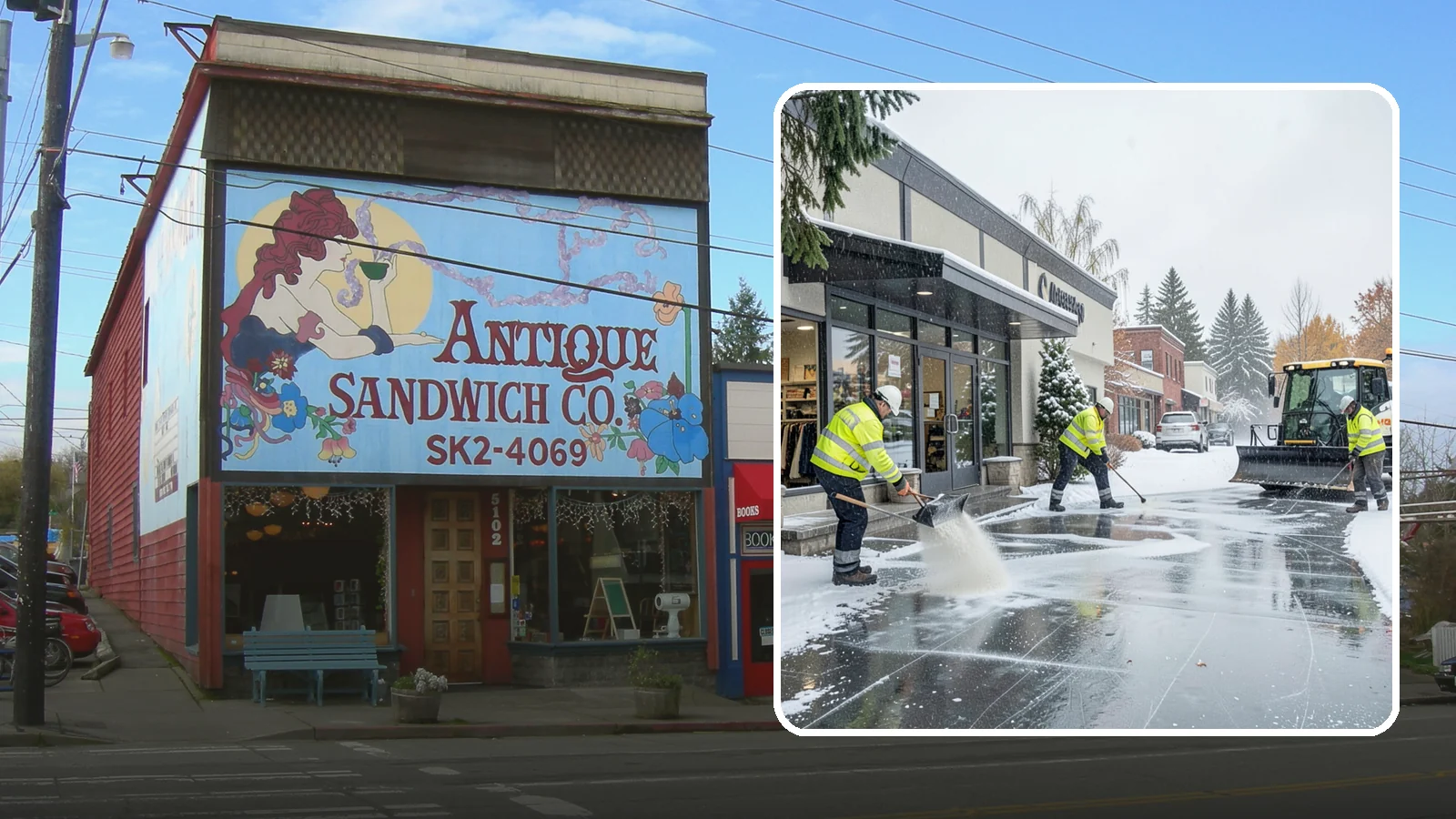 Retail Store Deicing in Ruston, Pierce County, WA - Storefront-focused deicing that keeps entrances, cart corrals, and customer walkways safe and inviting when freezing rain hits a...