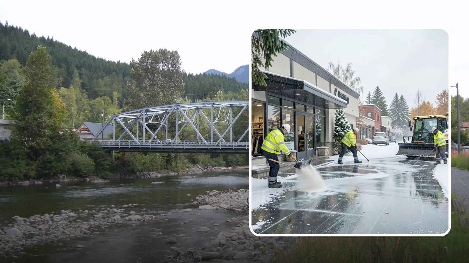 Retail Store Deicing in Skykomish, King County, WA - Storefront-focused deicing that keeps entrances, cart corrals, and customer walkways safe and inviting when freezing rain hits a...