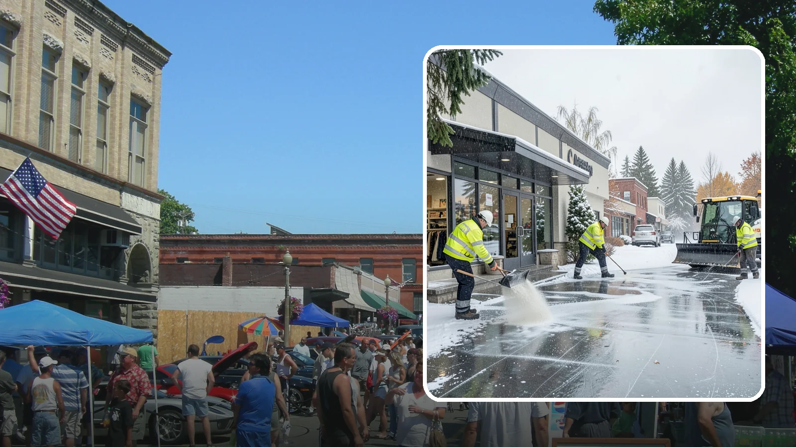 Retail Store Deicing in Snohomish, Snohomish County, WA - Storefront-focused deicing that keeps entrances, cart corrals, and customer walkways safe and inviting when freezing rain hits a...