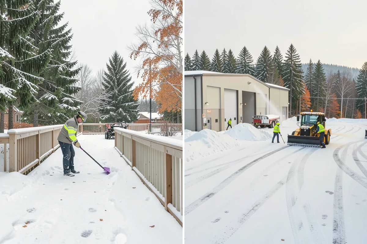 Retail Store Deicing in Snohomish, Snohomish County, WA - Map the entry apron, cart paths, and parking crosswalks