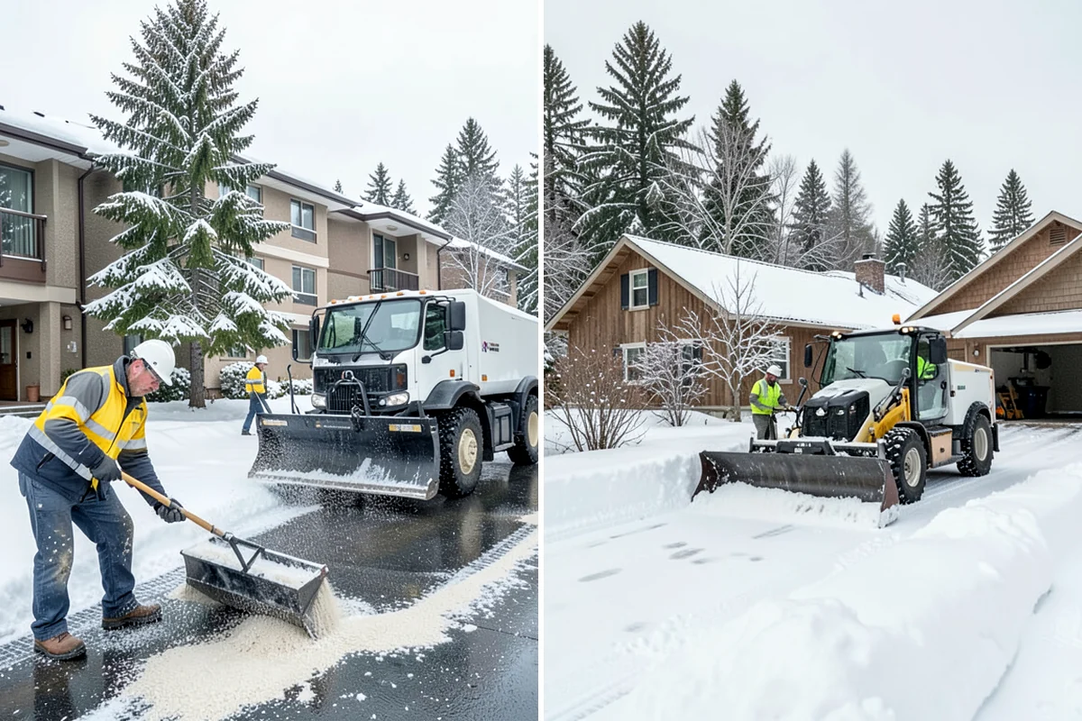 Retail Store Deicing in Snoqualmie, King County, WA - Map the entry apron, cart paths, and parking crosswalks
