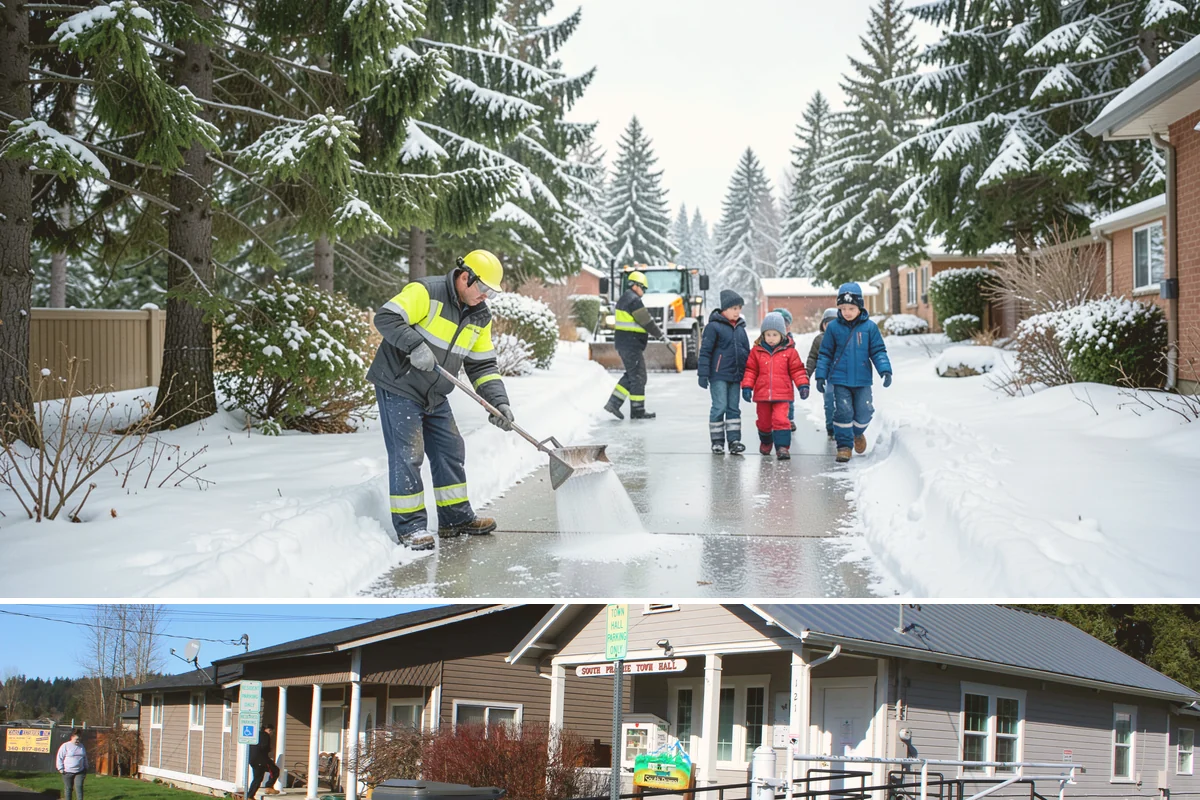 Retail Store Deicing in South Prairie, Pierce County, WA - Deicing runs through the winter retail season, peaking during the freezing-rain mornings that coincide with weekend and holiday...