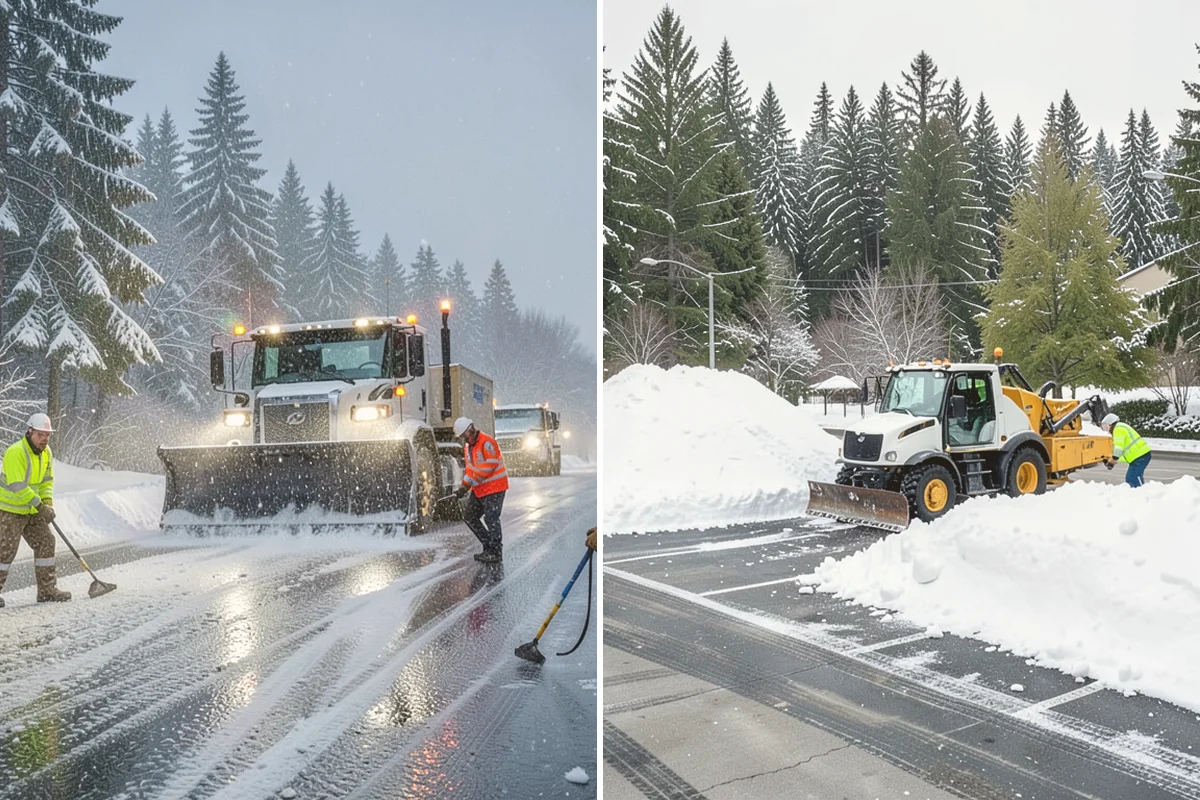 Retail Store Deicing in Stanwood, Snohomish County, WA - Map the entry apron, cart paths, and parking crosswalks