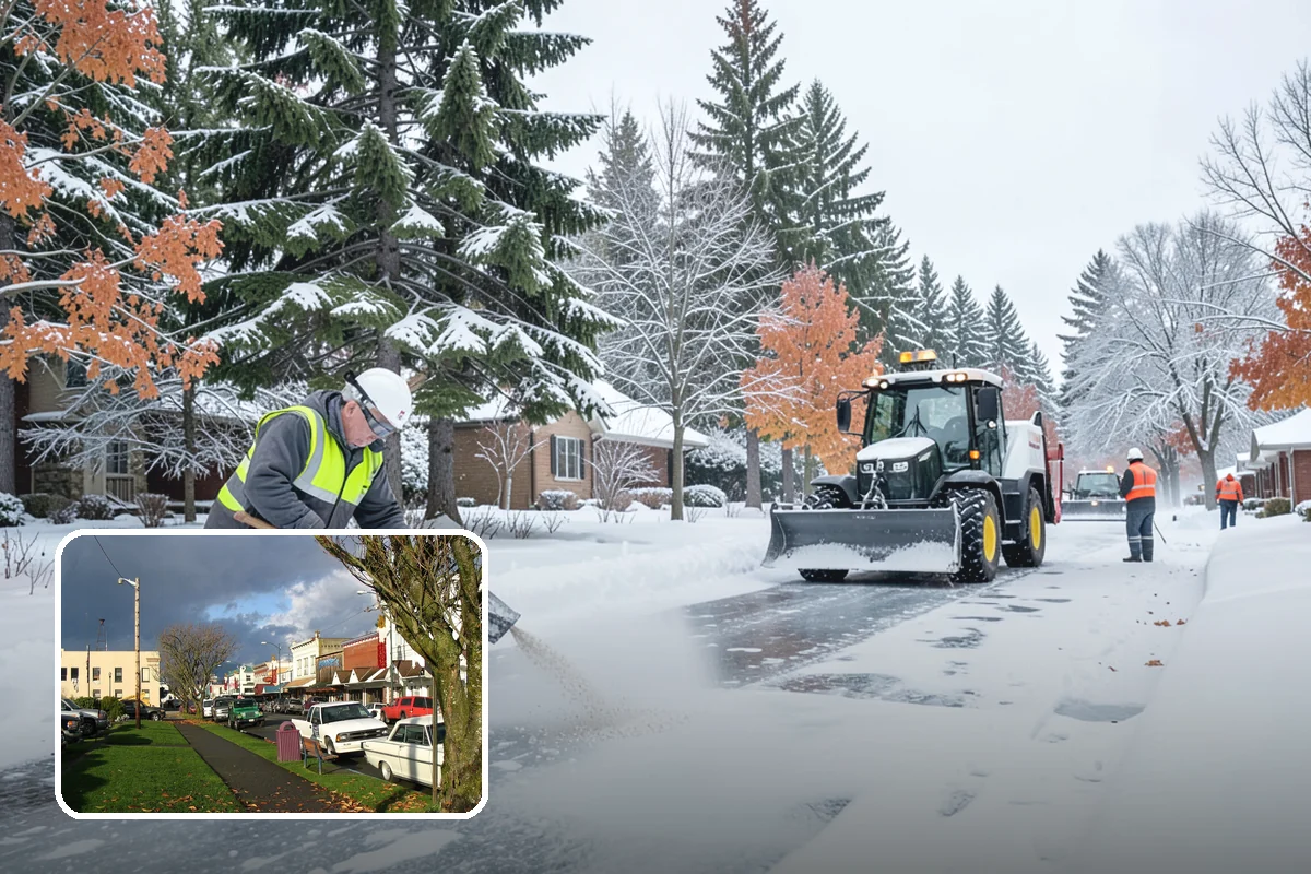 Retail Store Parking Lot Snow Removal in Arlington, Snohomish County, WA - Customers can park and reach the entrance without wading through slush