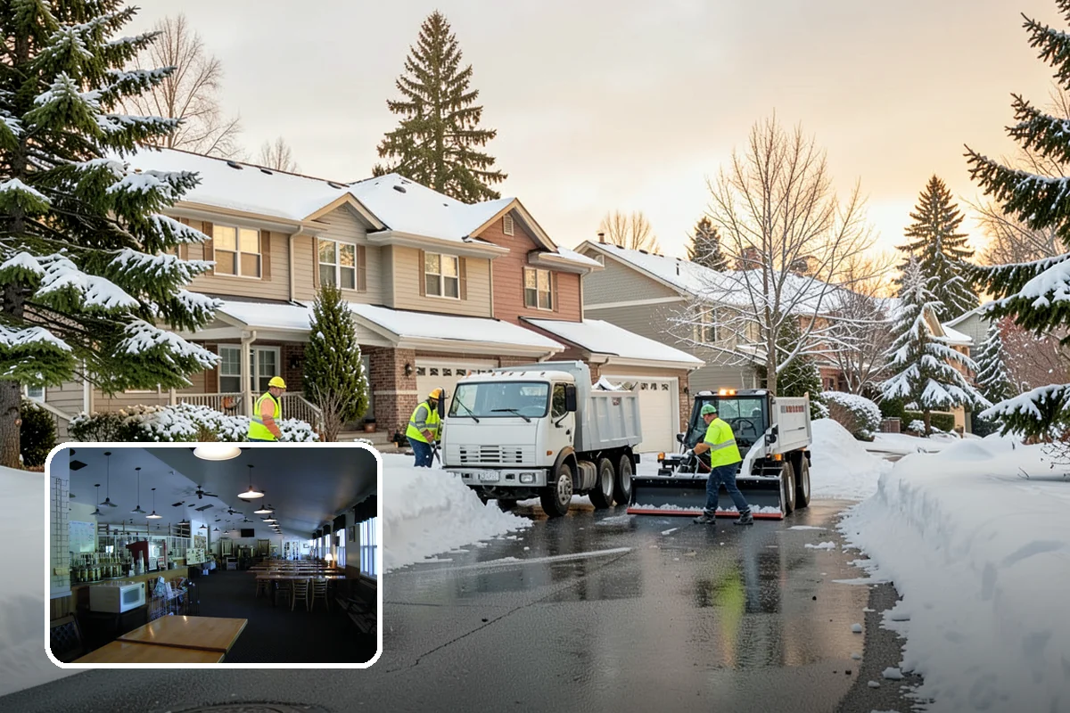 Retail Store Parking Lot Snow Removal in Black Diamond, King County, WA - Customers can park and reach the entrance without wading through slush