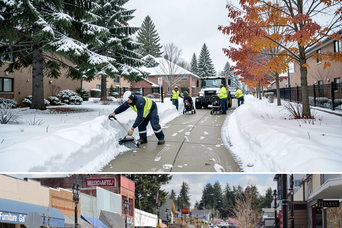 Retail Store Parking Lot Snow Removal in Bothell, King County, WA - Retail lots in Western Washington face the highest snow disruption from late November through February, spanning the holiday...