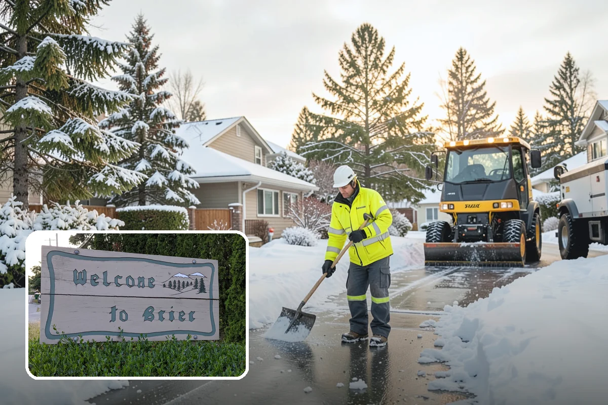 Retail Store Parking Lot Snow Removal in Brier, Snohomish County, WA - Customers can park and reach the entrance without wading through slush