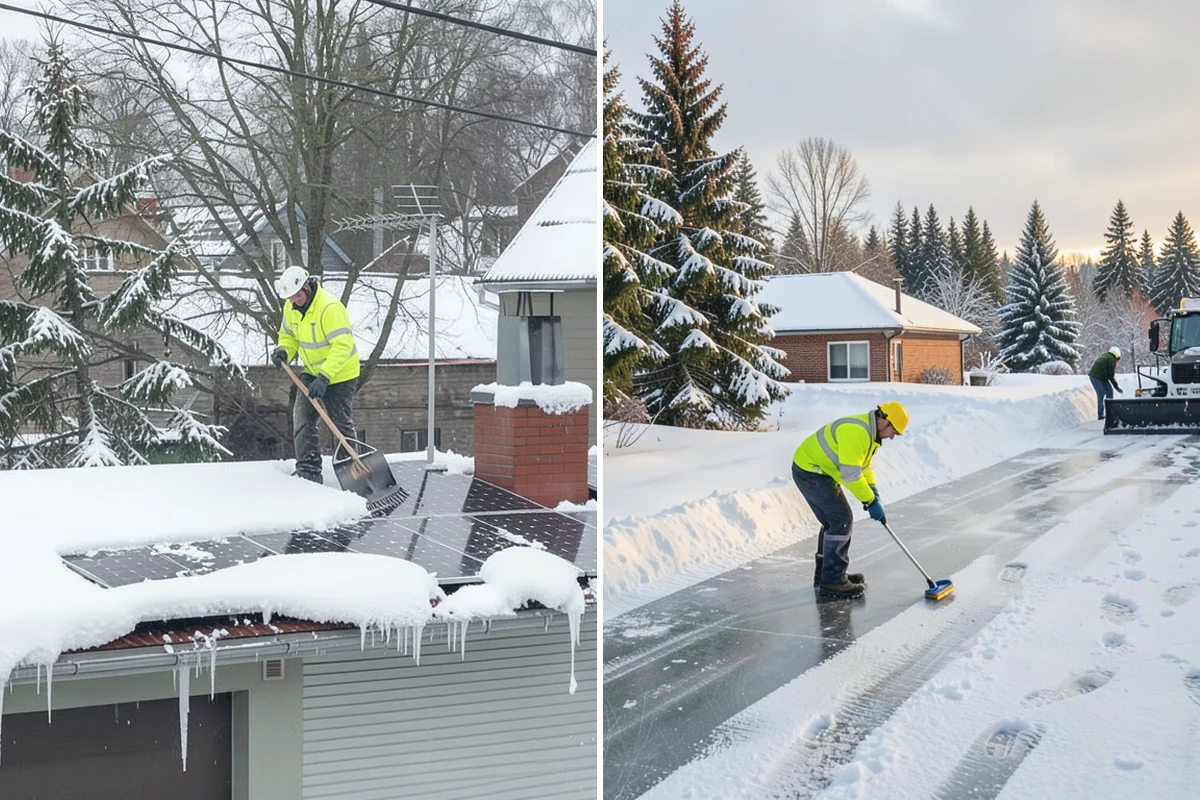 Retail Store Parking Lot Snow Removal in Buckley, Pierce County, WA - Map customer flow, storefront apron, and cart corral locations