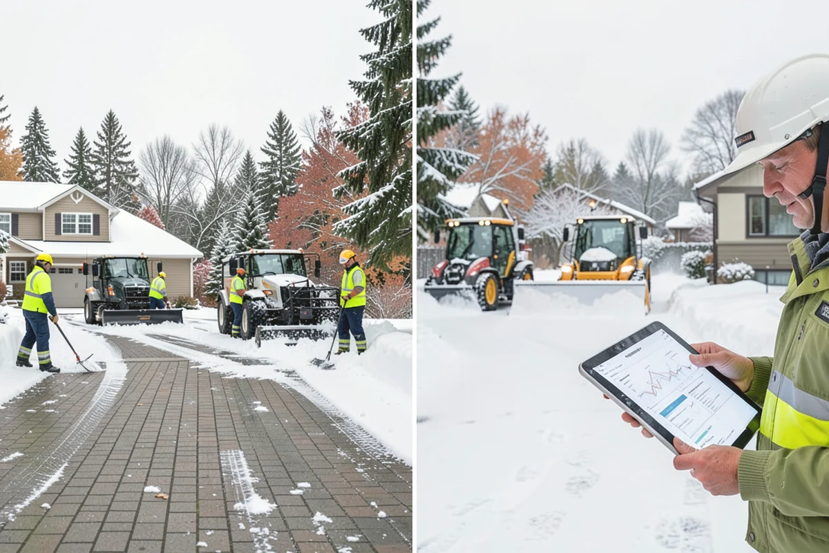 Retail Store Parking Lot Snow Removal in Burlington, Skagit County, WA - Map customer flow, storefront apron, and cart corral locations
