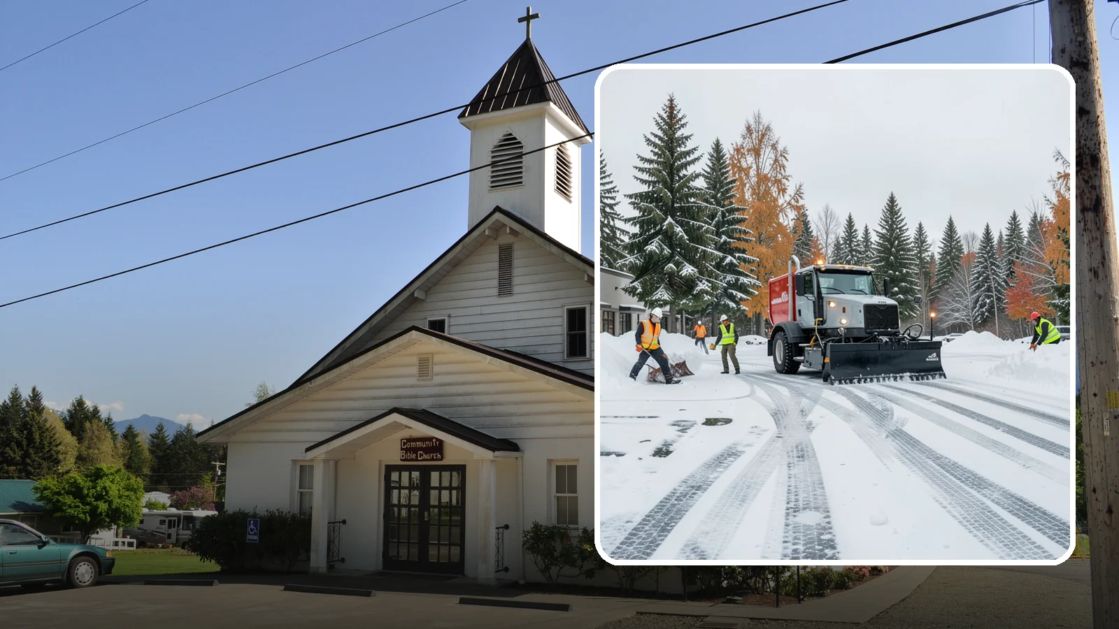 Retail Store Parking Lot Snow Removal in Concrete, Skagit County, WA - We clear retail lots so Western Washington shoppers can park and reach the storefront the moment doors open.