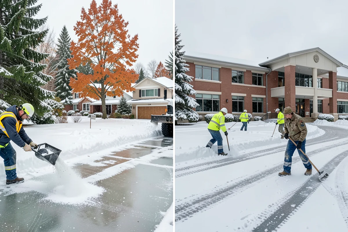 Retail Store Parking Lot Snow Removal in Concrete, Skagit County, WA - Map customer flow, storefront apron, and cart corral locations