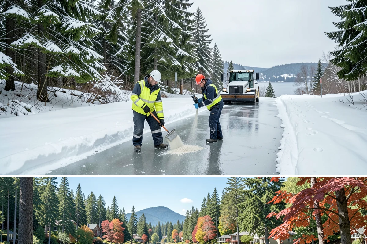 Retail Store Parking Lot Snow Removal in Covington, King County, WA - Retail lots in Western Washington face the highest snow disruption from late November through February, spanning the holiday...