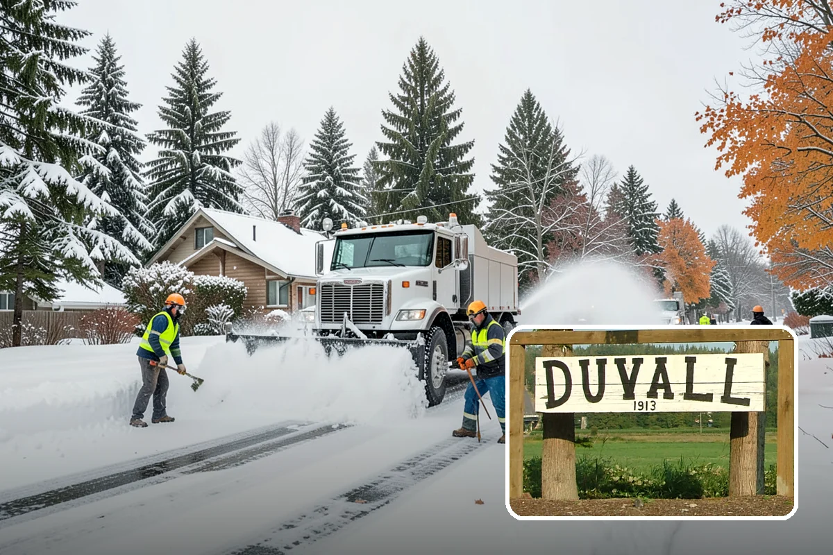 Retail Store Parking Lot Snow Removal in Duvall, King County, WA - Customers can park and reach the entrance without wading through slush