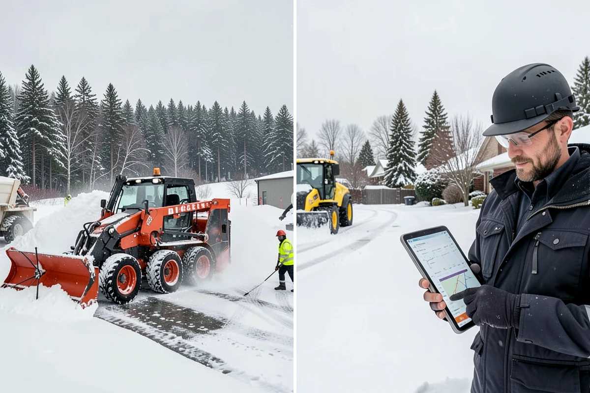 Retail Store Parking Lot Snow Removal in Everett, Snohomish County, WA - Map customer flow, storefront apron, and cart corral locations