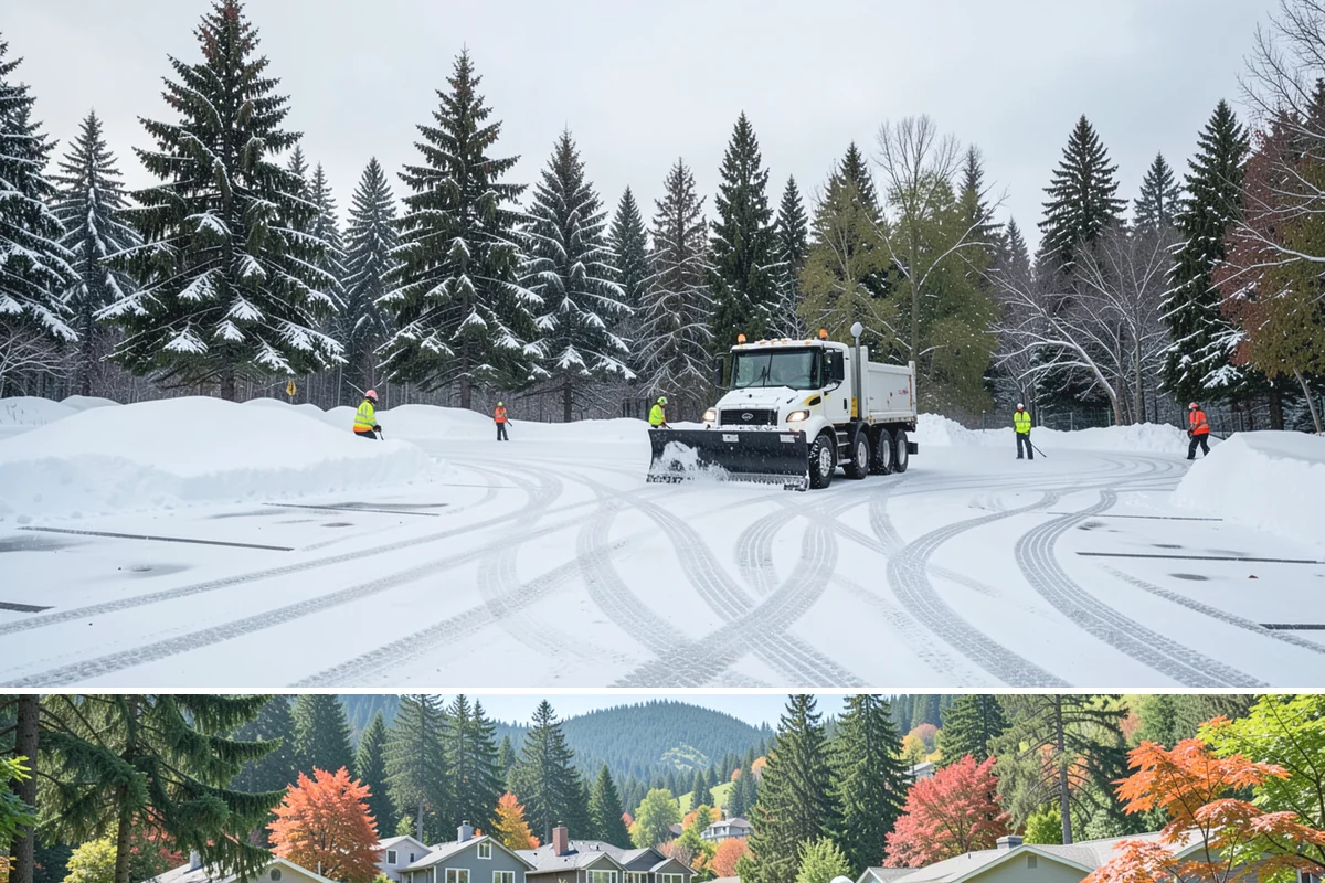 Retail Store Parking Lot Snow Removal in Fircrest, Pierce County, WA - Retail lots in Western Washington face the highest snow disruption from late November through February, spanning the holiday...