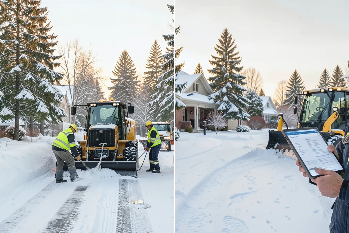 Retail Store Parking Lot Snow Removal in Gold Bar, Snohomish County, WA - Map customer flow, storefront apron, and cart corral locations